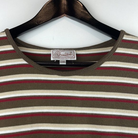 VINTAGE Striped Tank Top Sleeveless Top size Large - Picture 4 of 15